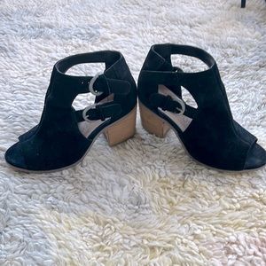 Sole Society Black Peep Toe Pumps